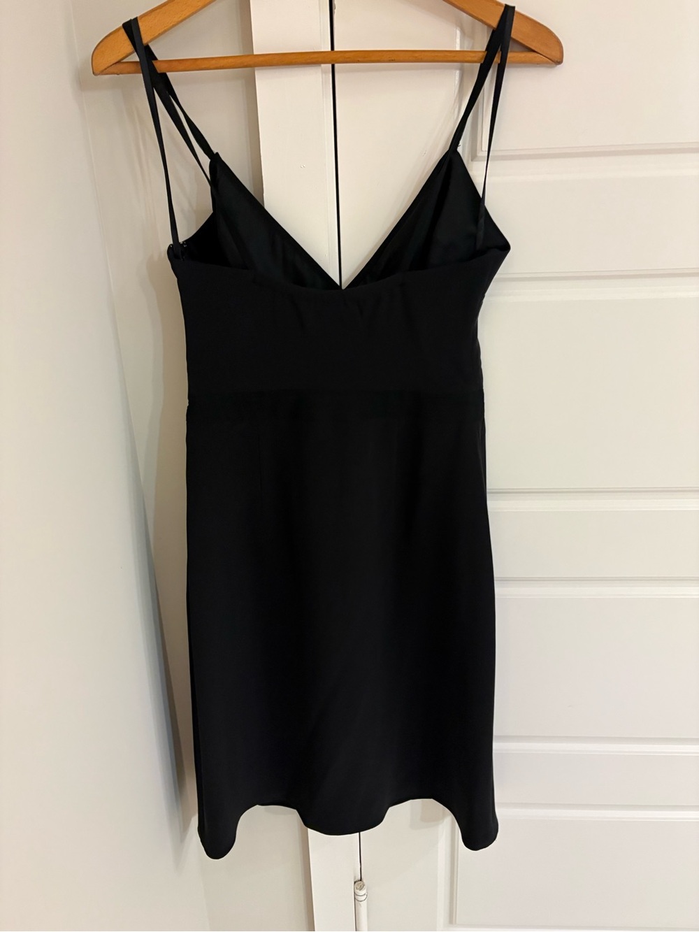 Banana Republic Sleek Black Slip Dress with Thin Straps